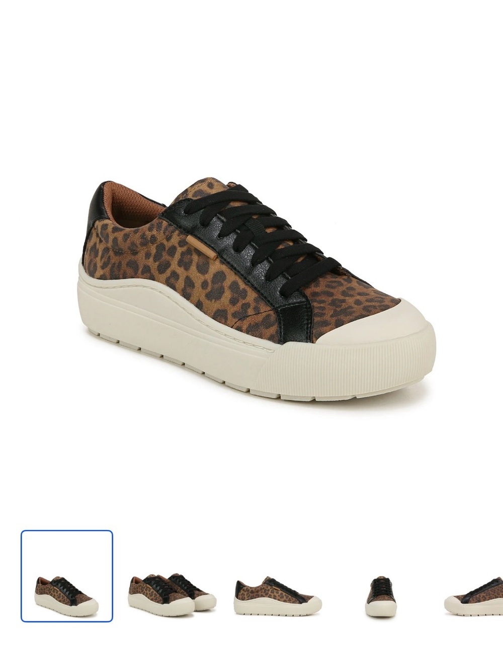 Dr. Scholl's Leopard Print Platform Sneaker with Black Accents